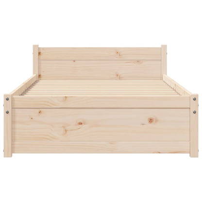 Bed Frame without Mattress Solid Wood 90x200 cm