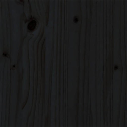 Bed Frame without Mattress Black Solid Wood 90x200 cm