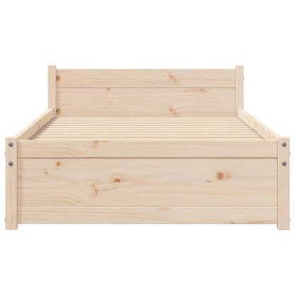 Bed Frame without Mattress Solid Wood 100x200 cm