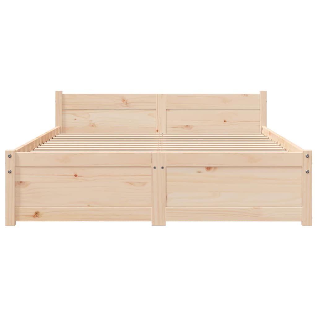 Bed Frame without Mattress Solid Wood 120x200 cm