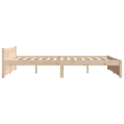 Bed Frame without Mattress Solid Wood 150x200 cm King Size King Size