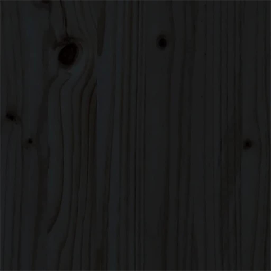 Bed Frame without Mattress Black Solid Wood 150x200 cm King Size King Size