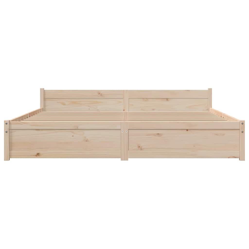 Bed Frame without Mattress Solid Wood 180x200 cm Super King Super King Size