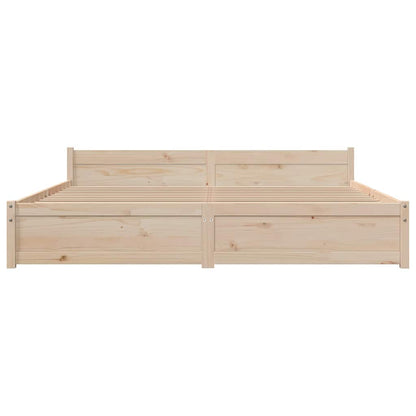 Bed Frame without Mattress Solid Wood 180x200 cm Super King Super King Size