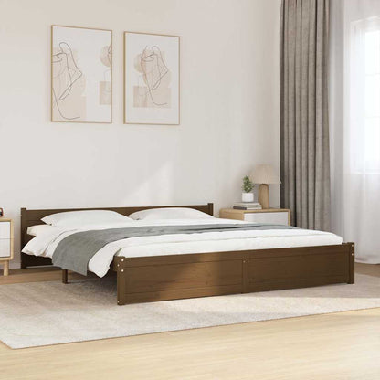Bed Frame without Mattress Honey Brown Solid Wood 200x200 cm