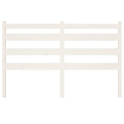 Bed Headboard White 126x4x100 cm Solid Wood Pine