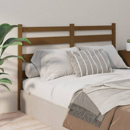 Bed Headboard Honey Brown 126x4x100 cm Solid Wood Pine