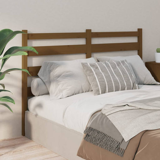 Bed Headboard Honey Brown 126x4x100 cm Solid Wood Pine
