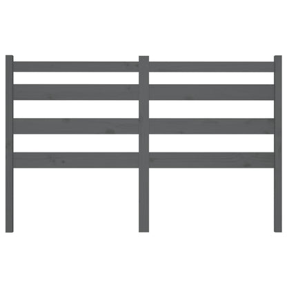 Bed Headboard Grey 156x4x100 cm Solid Wood Pine