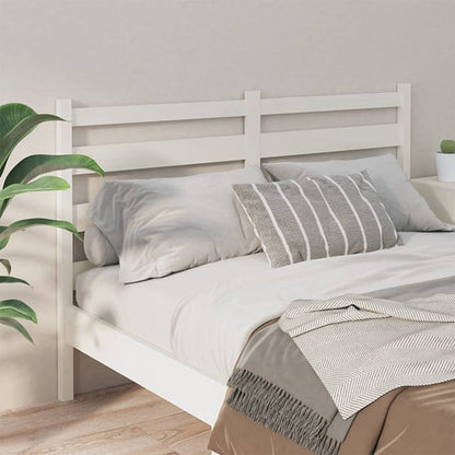 Bed Headboard White 166x4x100 cm Solid Wood Pine
