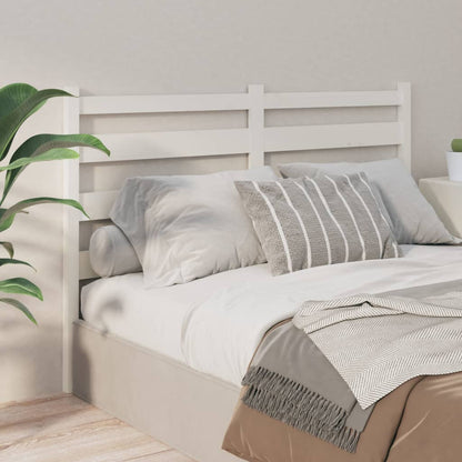 Bed Headboard White 166x4x100 cm Solid Wood Pine