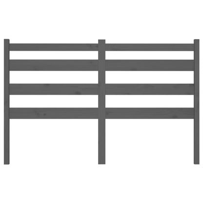 Bed Headboard Grey 206x4x100 cm Solid Wood Pine