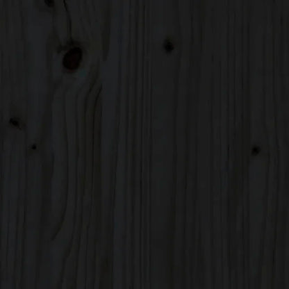 Bed Headboard Black 96x4x110 cm Solid Wood Pine