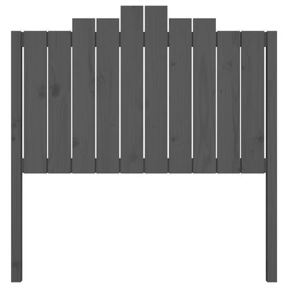 Bed Headboard Grey 106x4x110 cm Solid Wood Pine