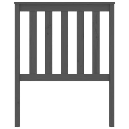 Bed Headboard Grey 81x6x101 cm Solid Wood Pine