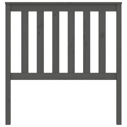 Bed Headboard Grey 96x6x101 cm Solid Wood Pine