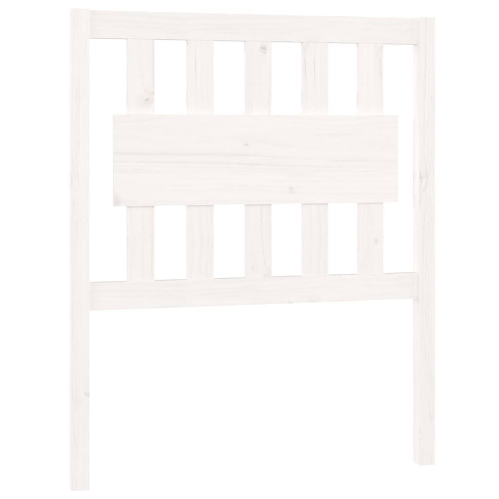 Bed Headboard White 80.5x4x100 cm Solid Wood Pine