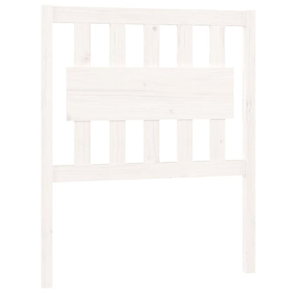 Bed Headboard White 80.5x4x100 cm Solid Wood Pine