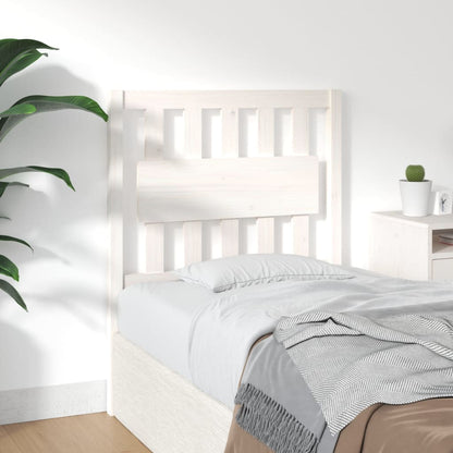 Bed Headboard White 80.5x4x100 cm Solid Wood Pine