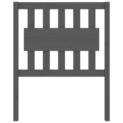 Bed Headboard Grey 80.5x4x100 cm Solid Wood Pine