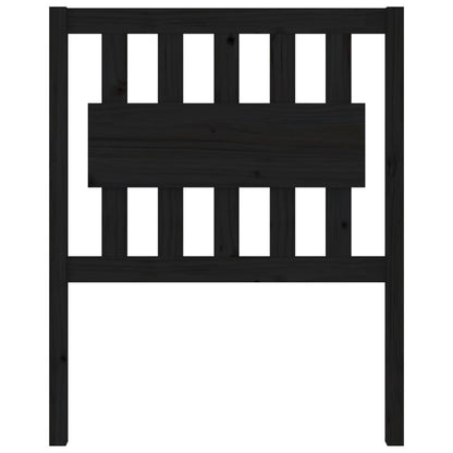Bed Headboard Black 80.5x4x100 cm Solid Wood Pine