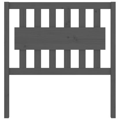 Bed Headboard Grey 95.5x4x100 cm Solid Wood Pine