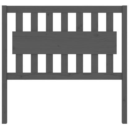 Bed Headboard Grey 105.5x4x100 cm Solid Wood Pine