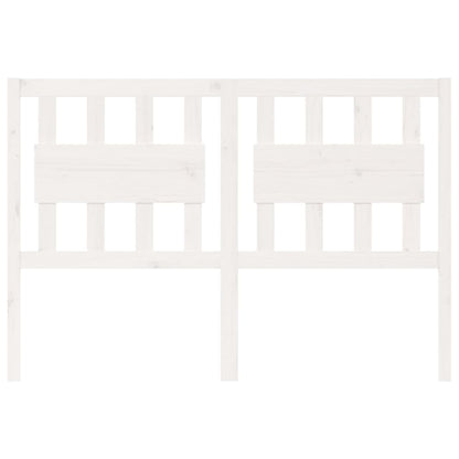 Bed Headboard White 140.5x4x100 cm Solid Wood Pine