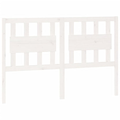 Bed Headboard White 145.5x4x100 cm Solid Wood Pine