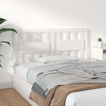 Bed Headboard White 145.5x4x100 cm Solid Wood Pine
