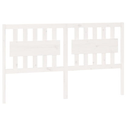 Bed Headboard White 155.5x4x100 cm Solid Wood Pine