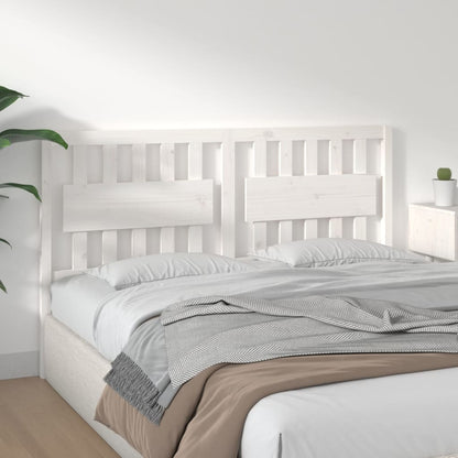 Bed Headboard White 165.5x4x100 cm Solid Wood Pine
