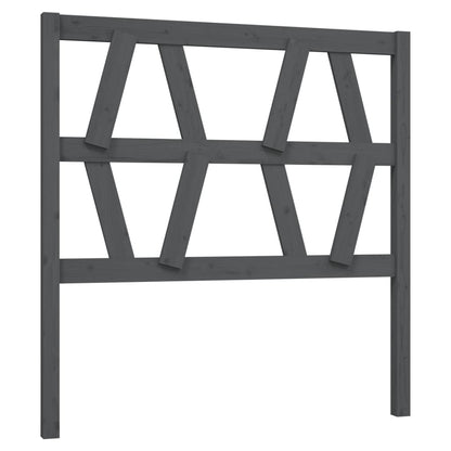 Bed Headboard Grey 96x4x100 cm Solid Wood Pine