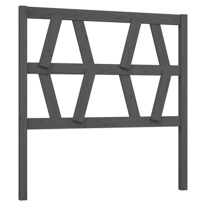 Bed Headboard Grey 106x4x100 cm Solid Wood Pine