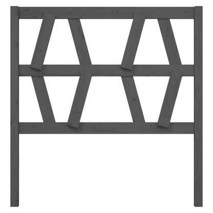 Bed Headboard Grey 106x4x100 cm Solid Wood Pine