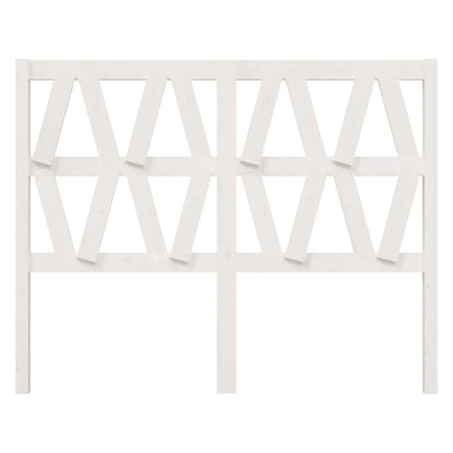 Bed Headboard White 126x4x100 cm Solid Wood Pine