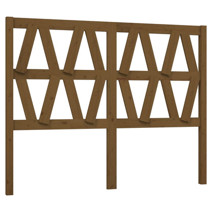 Bed Headboard Honey Brown 126x4x100 cm Solid Wood Pine