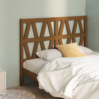 Bed Headboard Honey Brown 126x4x100 cm Solid Wood Pine