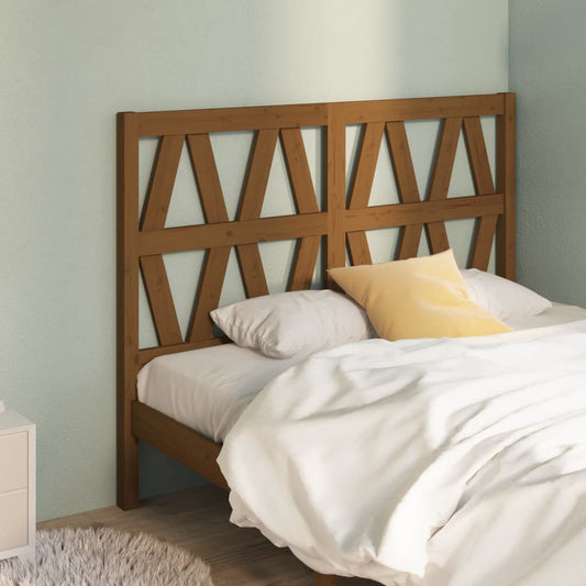 Bed Headboard Honey Brown 126x4x100 cm Solid Wood Pine