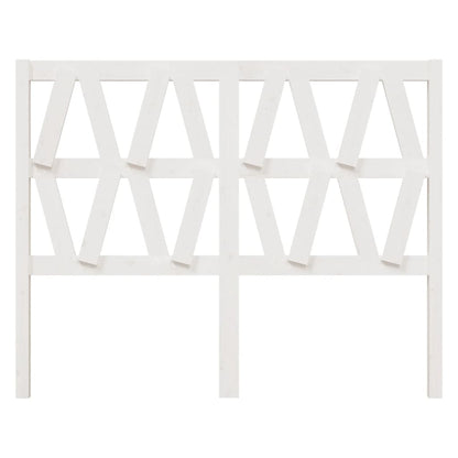 Bed Headboard White 156x4x100 cm Solid Wood Pine