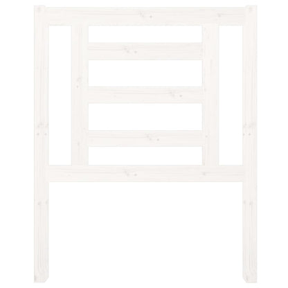 Bed Headboard White 81x4x100 cm Solid Wood Pine