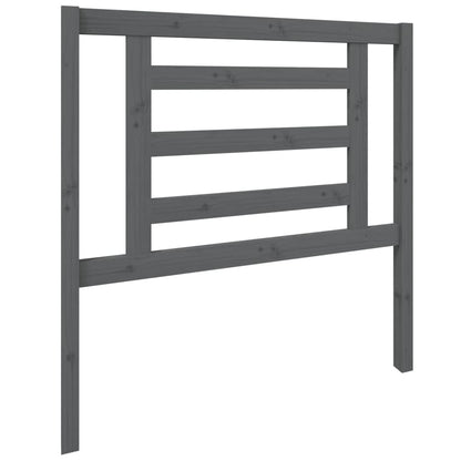 Bed Headboard Grey 96x4x100 cm Solid Wood Pine