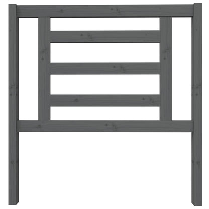 Bed Headboard Grey 96x4x100 cm Solid Wood Pine