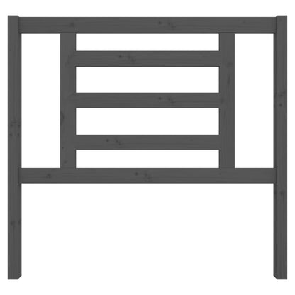 Bed Headboard Grey 106x4x100 cm Solid Wood Pine
