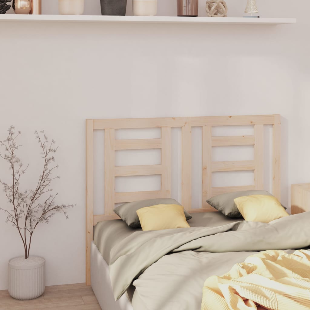 Bed Headboard 126x4x100 cm Solid Wood Pine