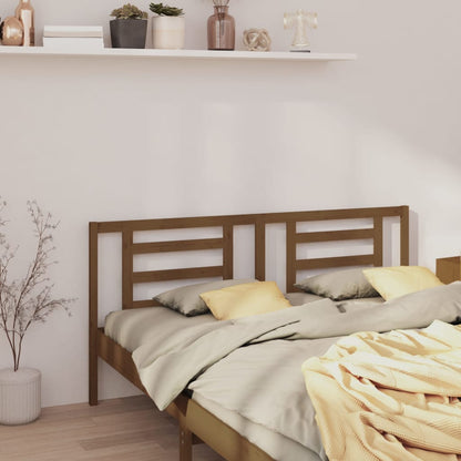 Bed Headboard Honey Brown 166x4x100 cm Solid Pine Wood