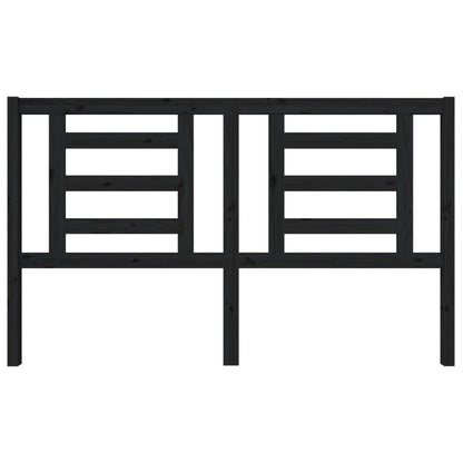 Bed Headboard Black 166x4x100 cm Solid Pine Wood