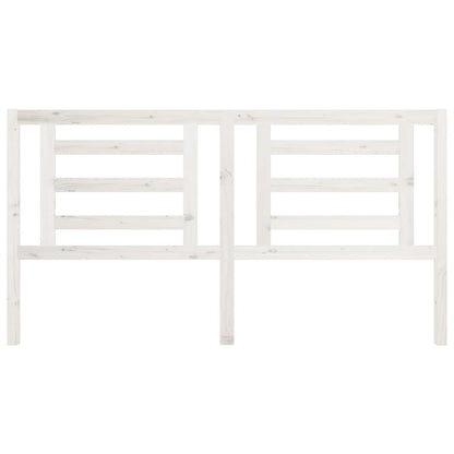 Bed Headboard White 186x4x100 cm Solid Pine Wood
