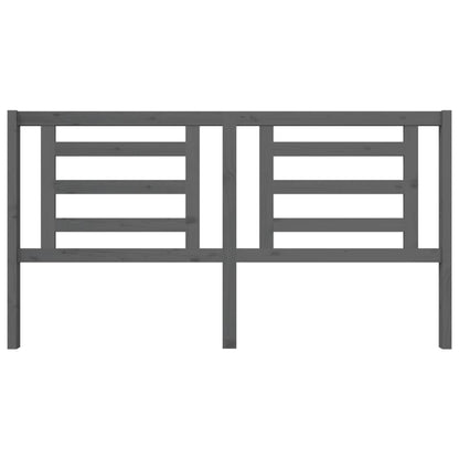 Bed Headboard Grey 186x4x100 cm Solid Pine Wood