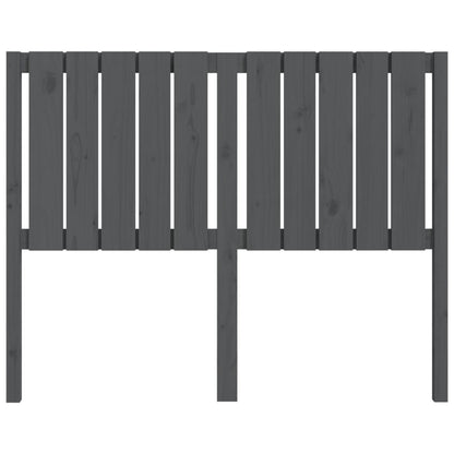 Bed Headboard Grey 125.5x4x100 cm Solid Wood Pine
